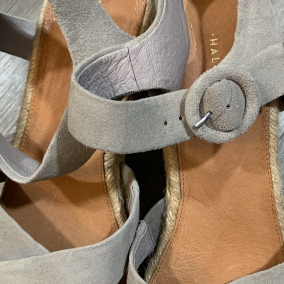 Halogen Emery Platform Espadrille, Gray Suede Sandals Size 9.5 - Picture 11 of 11